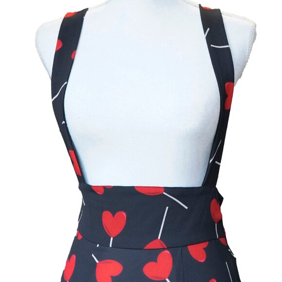 Unique Vintage Black and Red Pencil Skirt - Picture 5 of 15